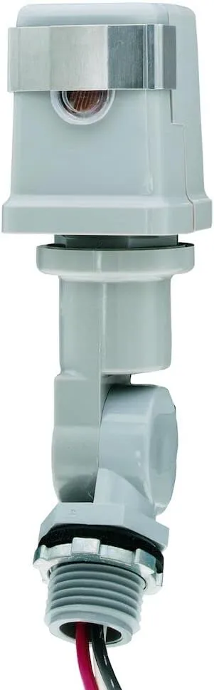 Intermatic K4223C 208-277 Volt Stem and Swivel Mount Thermal Photocontrol - Reliable Light Control - Easy Installation with Included Accessories