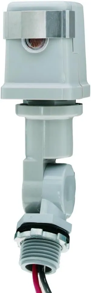 Intermatic K4223C 208-277 Volt Stem and Swivel Mount Thermal Photocontrol - Reliable Light Control - Easy Installation with Included Accessories
