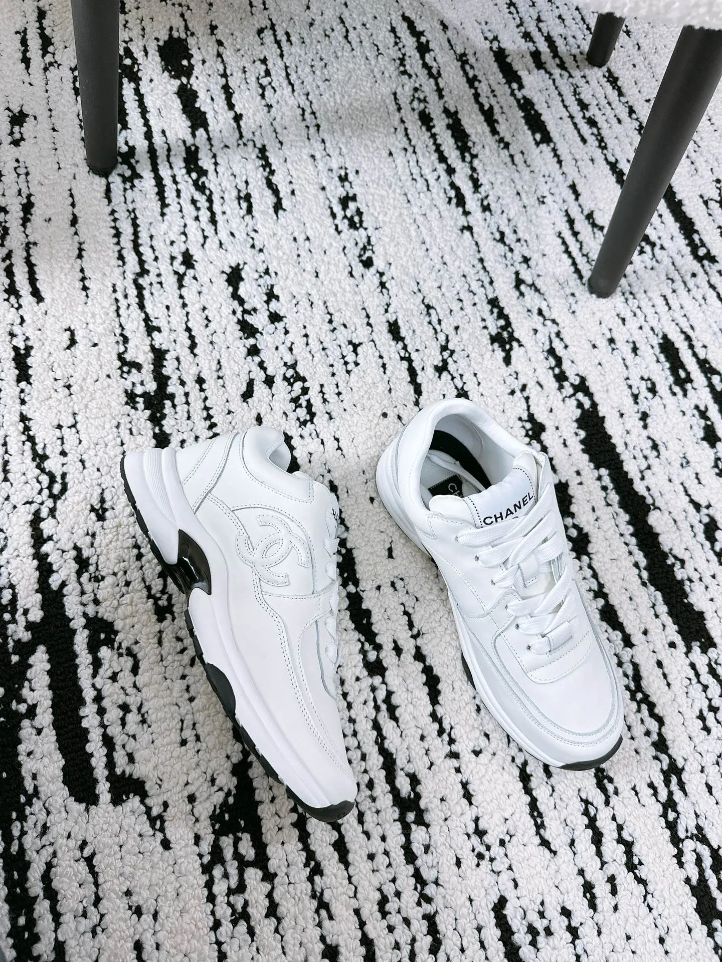 Invitation-only sale Final hours Sneaker 144702 In Cowhide Soft White 35mm CHANEL