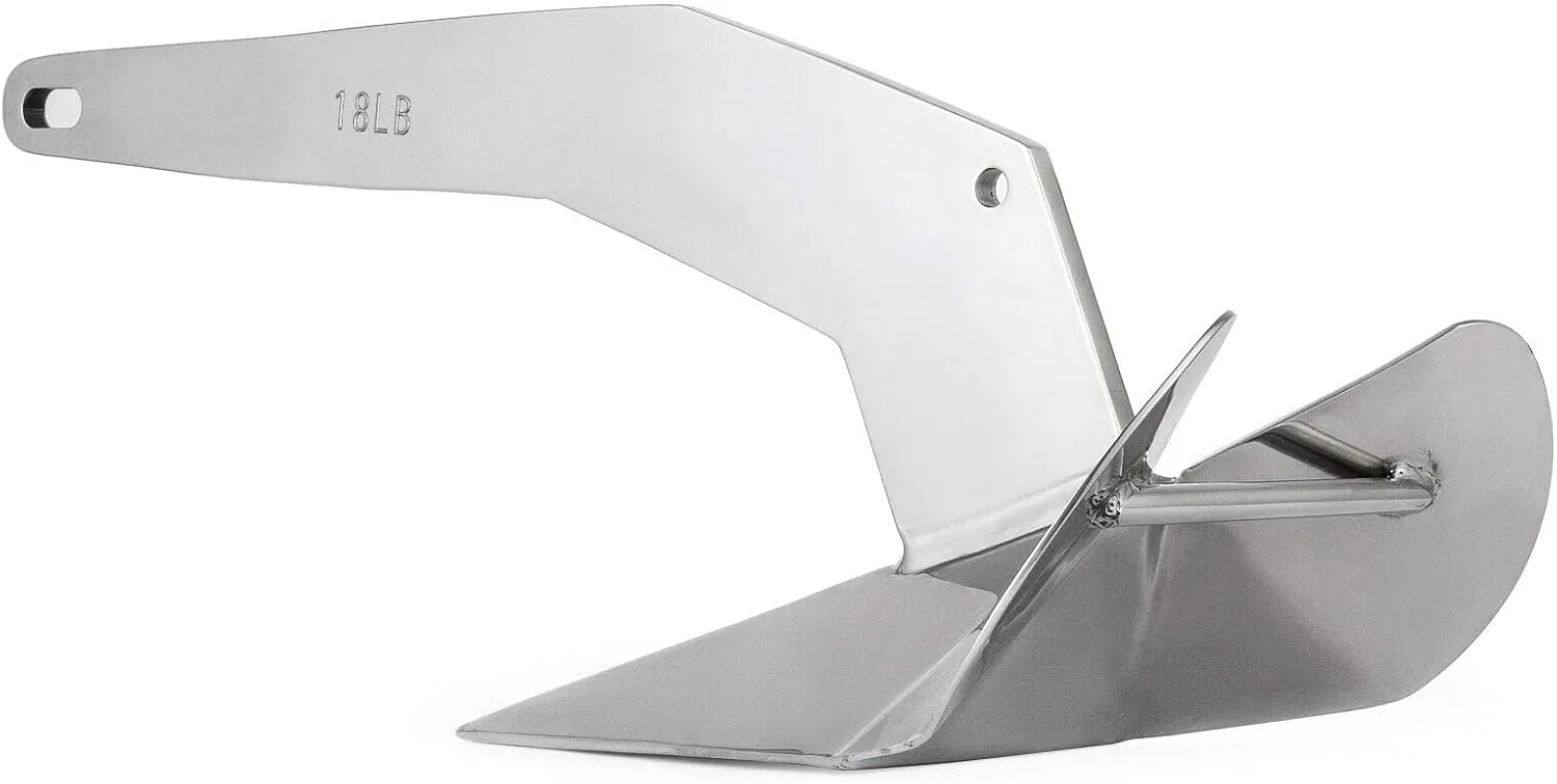 ISURE MARINE Stainless Steel Delta/Wing Style Boat Anchor Heavy Duty Triangular Anchor 11lb / 13lb / 16lb /17.5lb / 22lb / 33lb / 35lb Wing Style Triangle Anchor