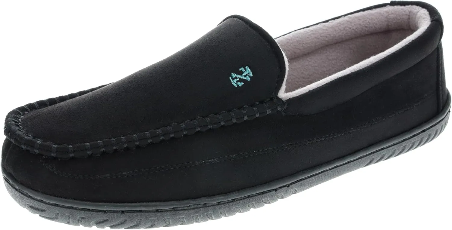 IZOD Men Classic Moccasin Slipper - Warm, Soft, Slip On