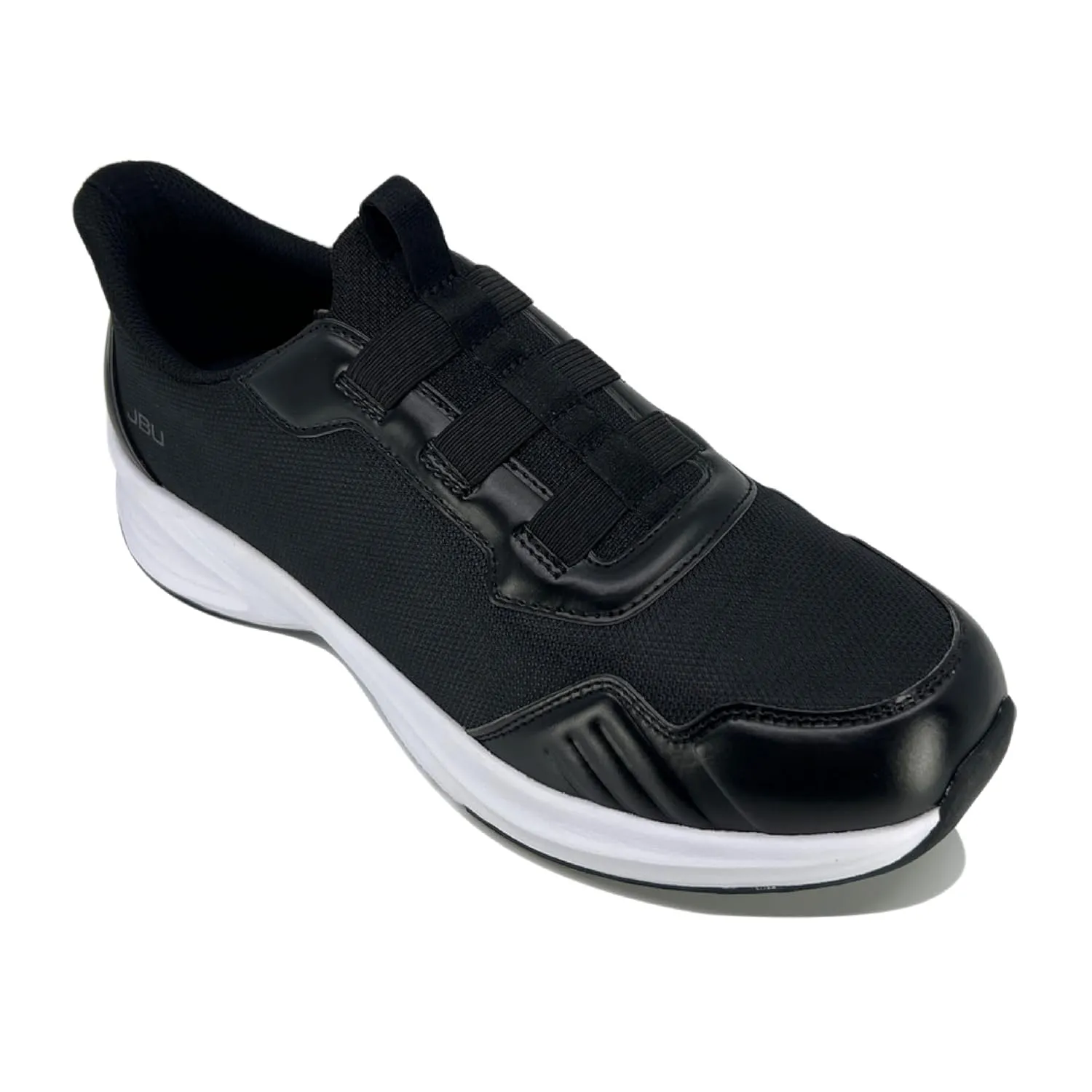 Jambu Men's Dash Easy-Wear Slip-On, Soft Knit and Nubuck Construction, Removable Relax Foam Insoles, Comfort Rocker Bottom, Black, 11