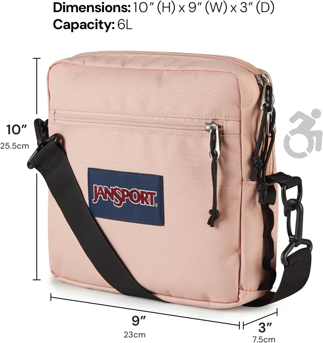 JanSport Central Adaptive Accessory Bag – Wheelchair & Walker Compatible, Versatile Carry Options, Tuck-Away Adjustable Loops, SaniStash Pocket for Easy Access, Luau Life