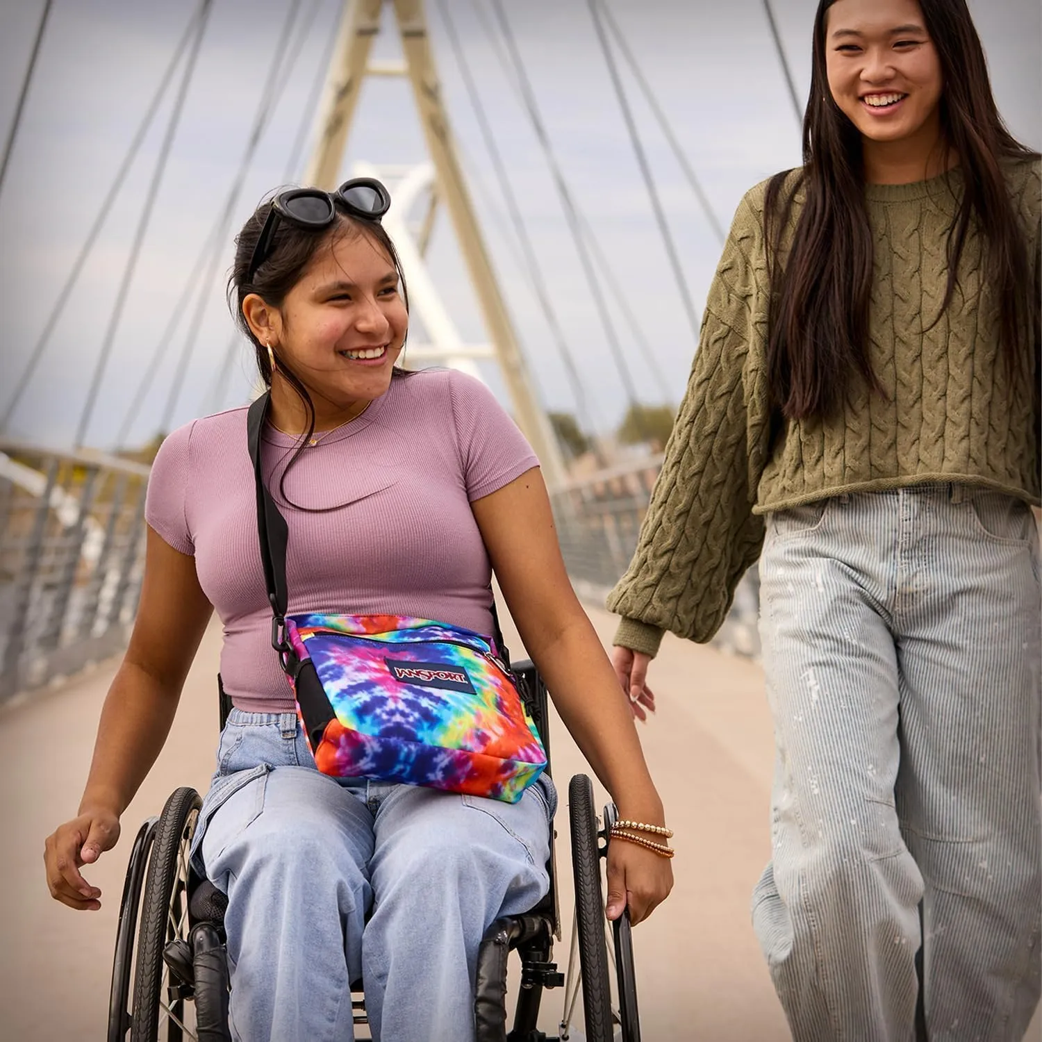 JanSport Central Adaptive Accessory Bag – Wheelchair & Walker Compatible, Versatile Carry Options, Tuck-Away Adjustable Loops, SaniStash Pocket for Easy Access, Luau Life