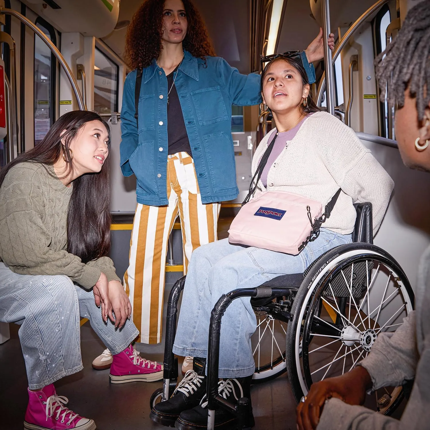 JanSport Central Adaptive Accessory Bag – Wheelchair & Walker Compatible, Versatile Carry Options, Tuck-Away Adjustable Loops, SaniStash Pocket for Easy Access, Luau Life