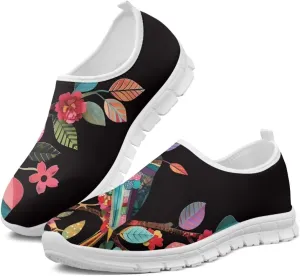 Jeiento Casual Shoes for Women Hummingbird Design Soft Shoes Slip-On Loafers Comfort Footwear