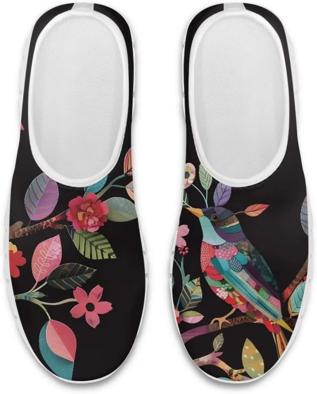 Jeiento Casual Shoes for Women Hummingbird Design Soft Shoes Slip-On Loafers Comfort Footwear