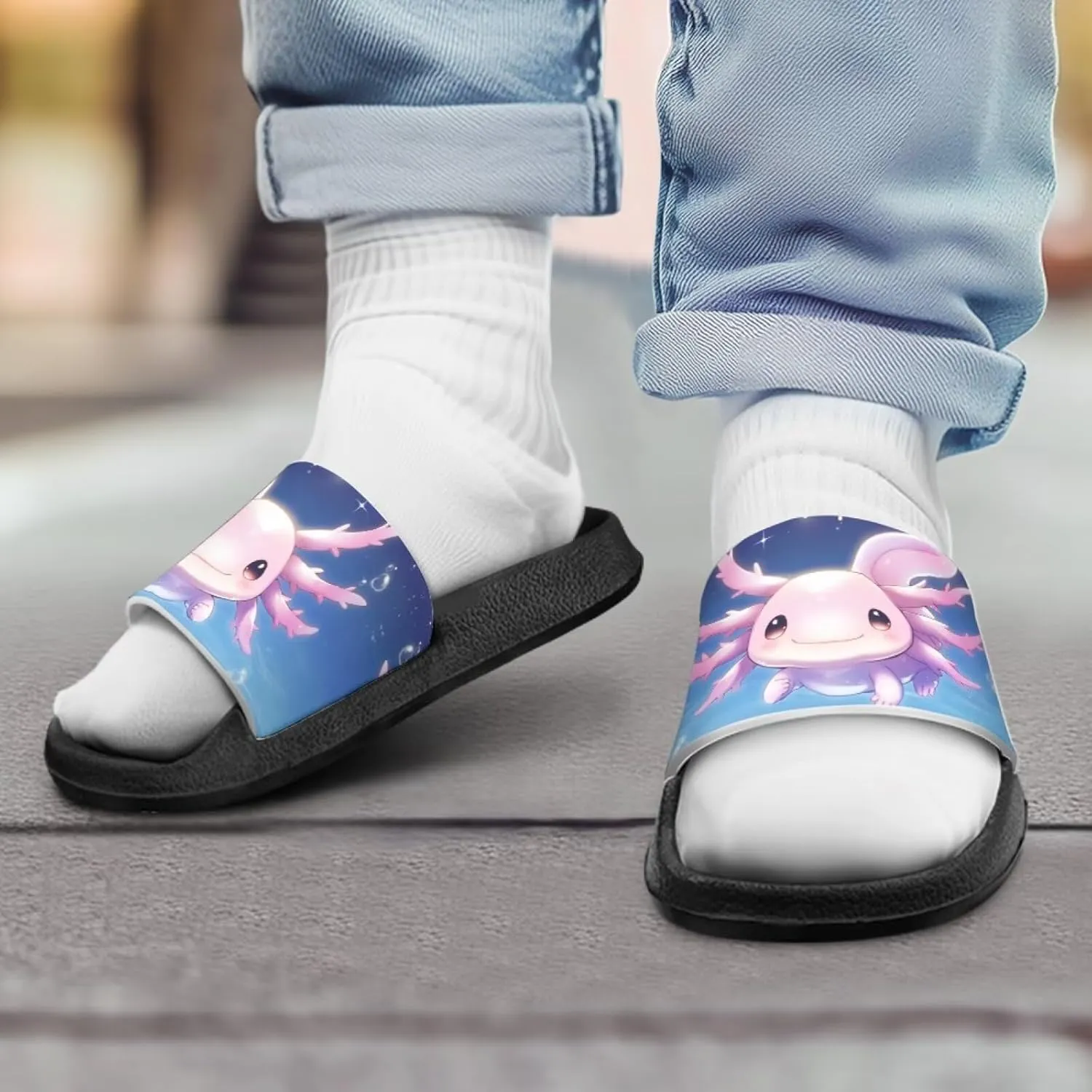 Jeiento Kids Slides for Boy Girl Animal Slippers Summer Beach Pool Water Shoes Non-Slip Novelty Open Toe Sandals