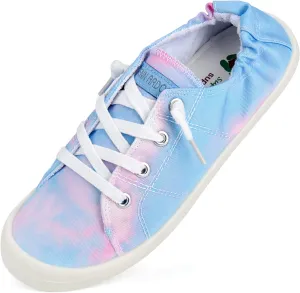 JENN ARDOR Women’s Low Top Canvas Slip On Sneaker Comfort Casual Shoes Walking Flats