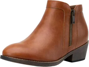 Jeossy Women's 9618 Classic Ankle Boots Slip on Chunky Heel Boots for Women