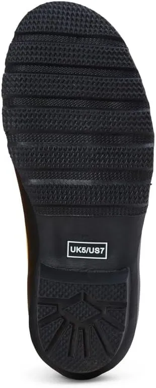Jileon Womens Ankle Height Waterproof Rubber Rain Boots - Designed For Wide Feet & Wide Calves - Easy to Slip on and Off