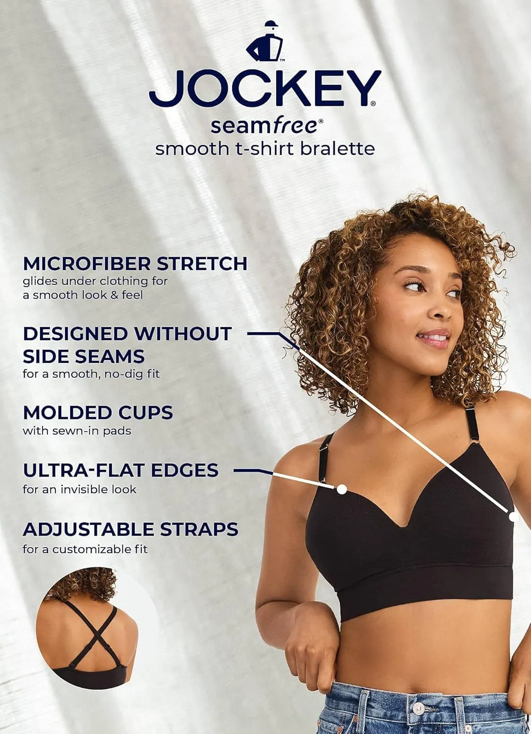 Jockey Women's Bra Seamfree Smooth T-Shirt Bralette