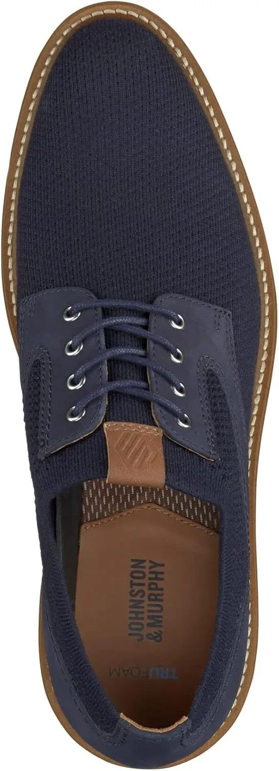 Johnston & Murphy Men’s Upton Knit Plain Toe - Men’s Walking Shoes, Casual Shoes for Men, Sneakers for Men, Flexible Knit Shoes for Men, TRUFOAM Sole & Rubber Sole