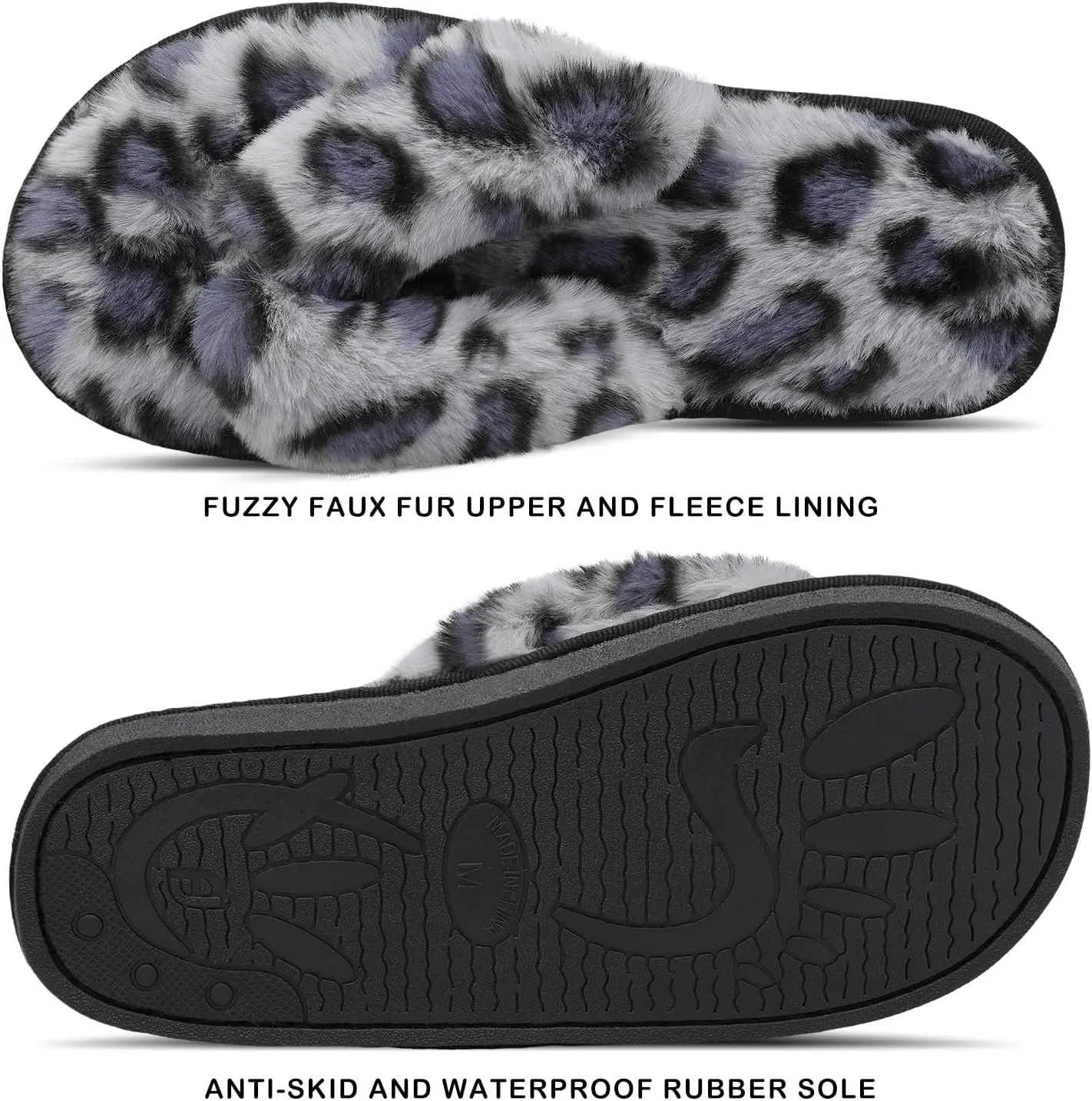 JOINFREE Women's Bedroom Slippers Comfort Four Season Classy Indoor Spa Slide Shoes