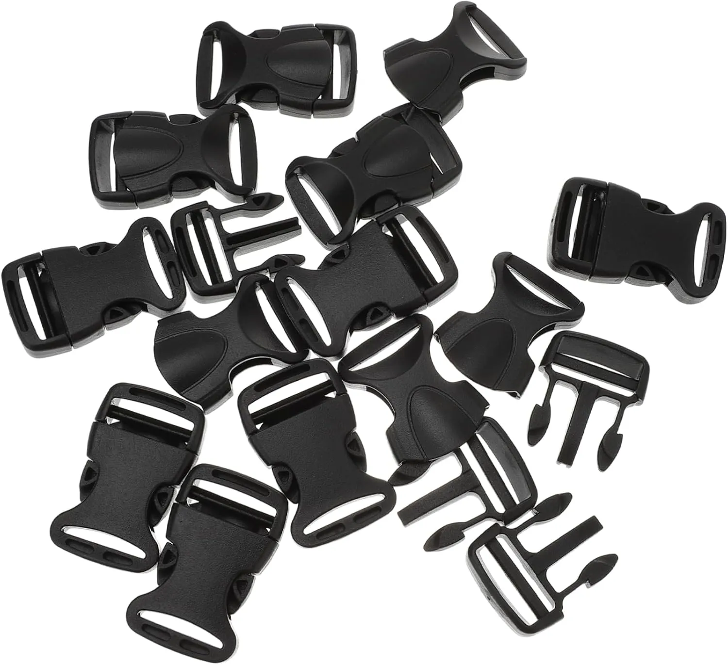 jojofuny 20 Pack Safety Buckle Quick Release Webbing Buckle Backpack Bag Pet Collar Leash Easy to Use Install