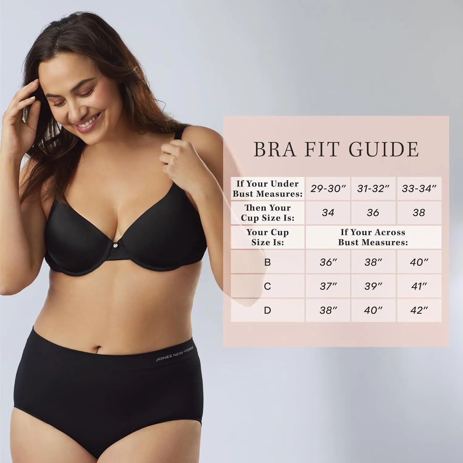 Jones New York Women's Everyday Wireless and Underwire T-Shirt Bra with Adjustable Straps 2-Pack Multipack