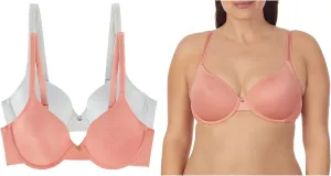 Jones New York Women's Everyday Wireless and Underwire T-Shirt Bra with Adjustable Straps 2-Pack Multipack
