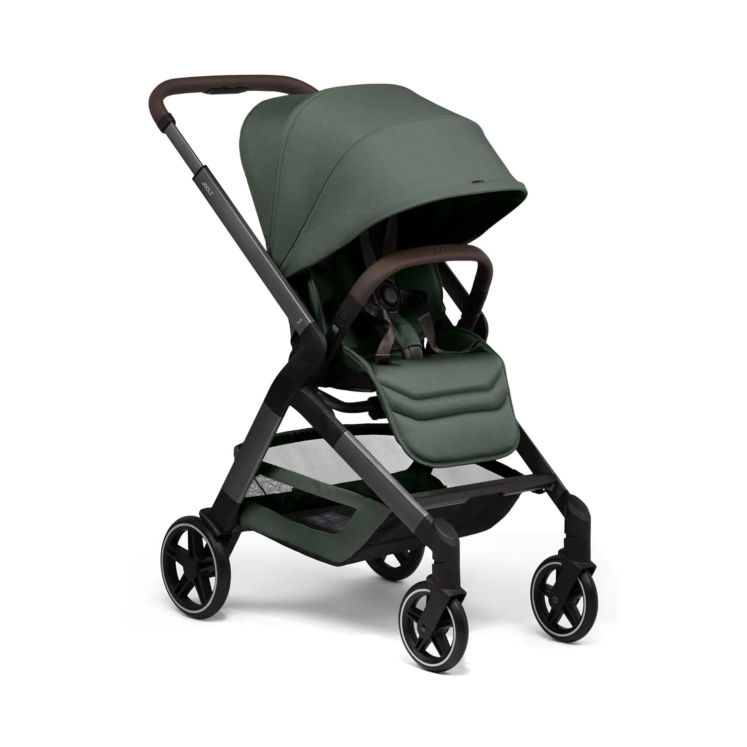 Joolz Hub² Compact Stroller – Ergonomic Toddler Seat (Below 20lbs), One-Hand Fold, Reversible Seat, XL Basket & Adjustable Handlebar – Smooth Ride for City Travel - Forest Green