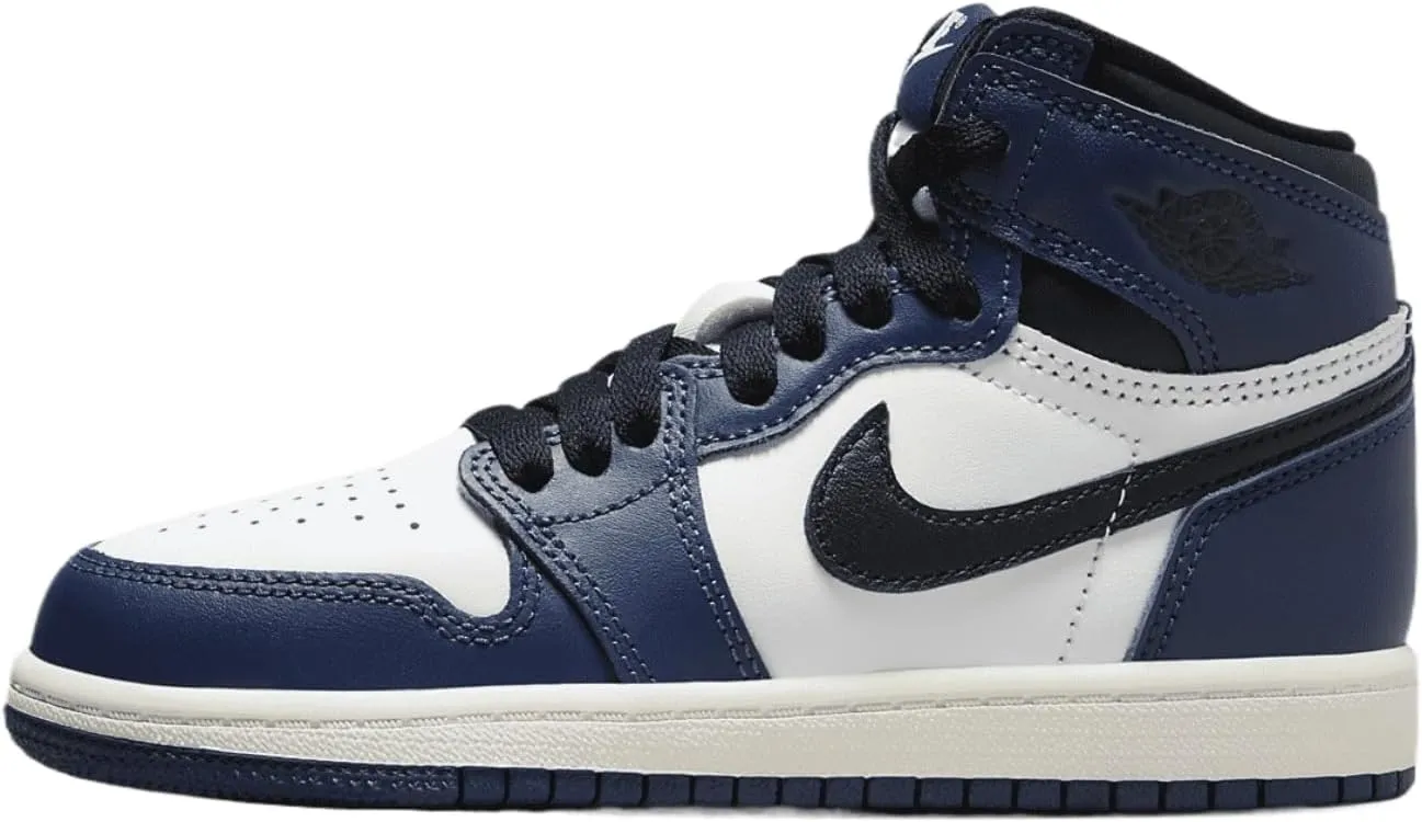 Jordan Little Kid's 1 Retro High OG Midnight Navy/Black-Wht-Sail (FD1412 401) - 2