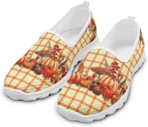JoyLamoria House Fall Pattern Shoes Lightweight Comfortable Casual Soft Breathable Mesh Daily Wear