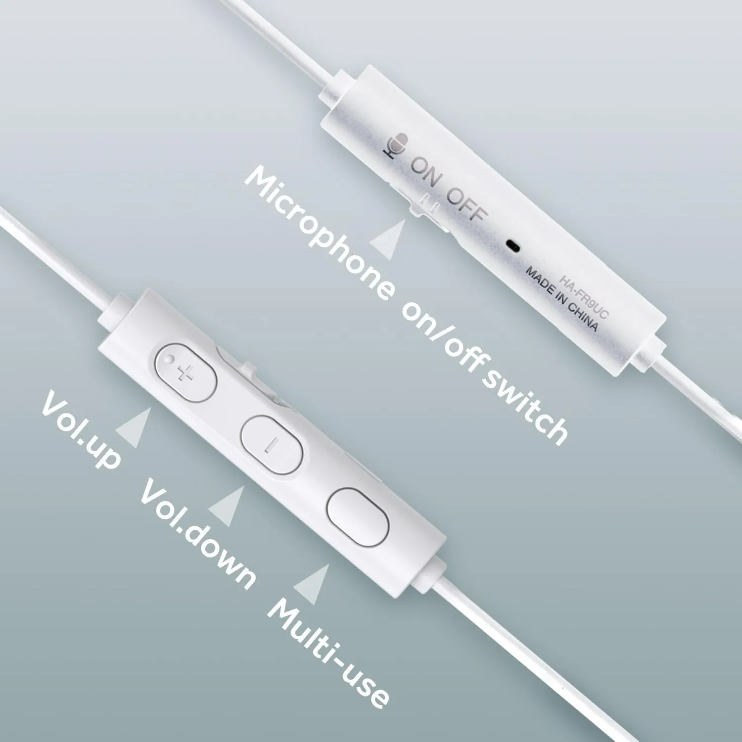 JVC Gumy Connect USB-C Wired Earbuds Headphones, Delay-Free for Videos and Gaming, Built-in DAC Reduces Noise and Improves Sound Quality, 9.2 mm Diameter Neodymium Drivers - HAFR9UCW (White)