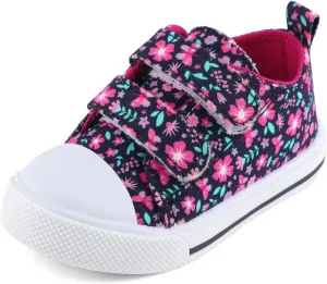 KAKU NANU Toddler Sneakers for Boys and Girls, Cute Cartoon Kids Soft Walking Shoes with Dual Hook and Loop