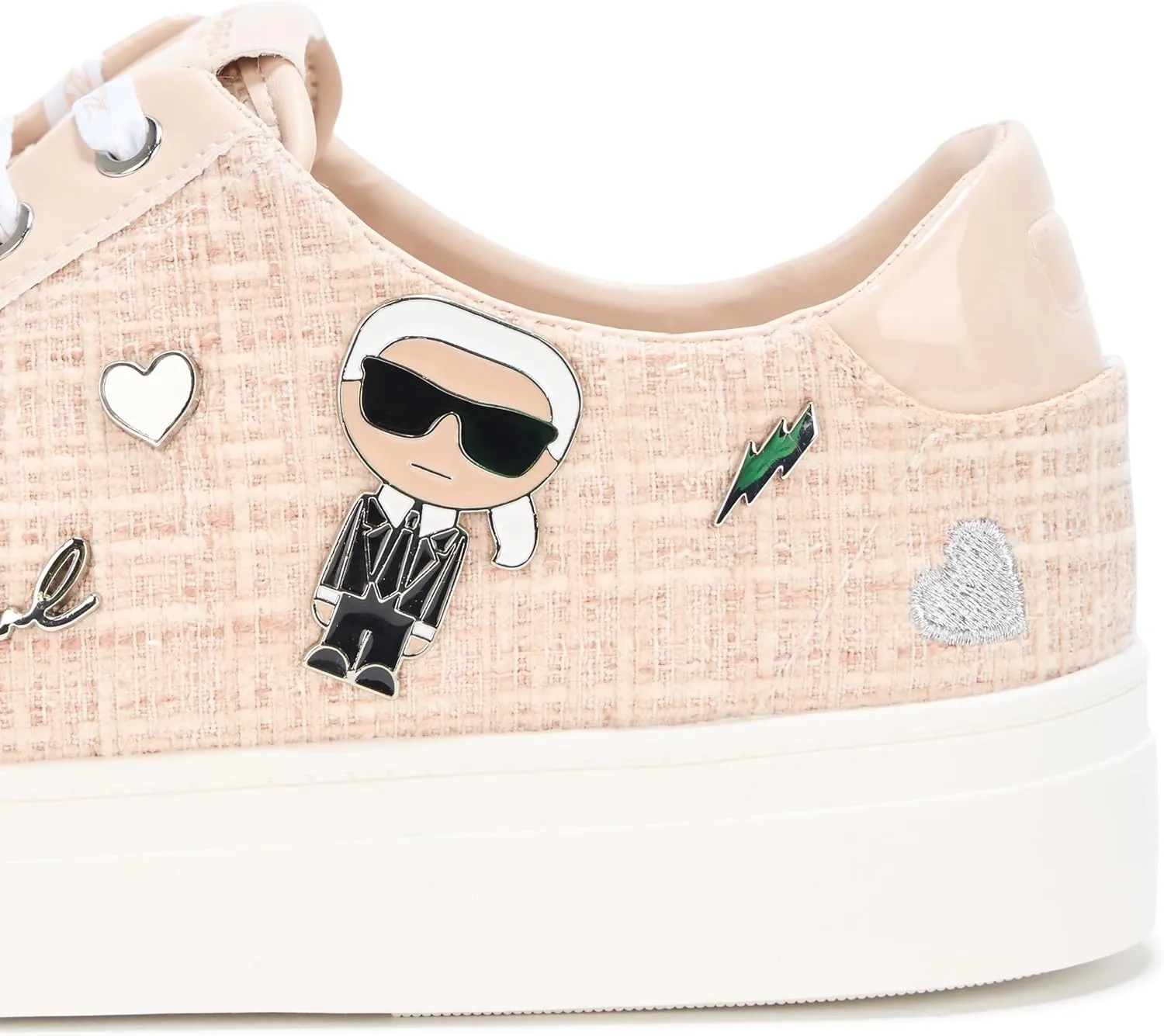 Karl Lagerfeld Paris Women's Everyday Cushioned Insole Cate Pins-Lace Up Shoes Sneaker