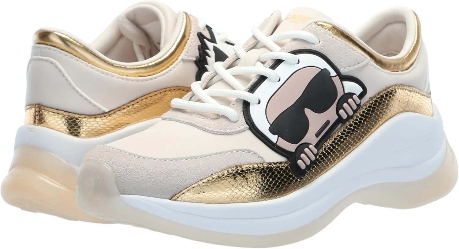 KARL LAGERFELD womens Coty Everyday Lace Up Sneaker