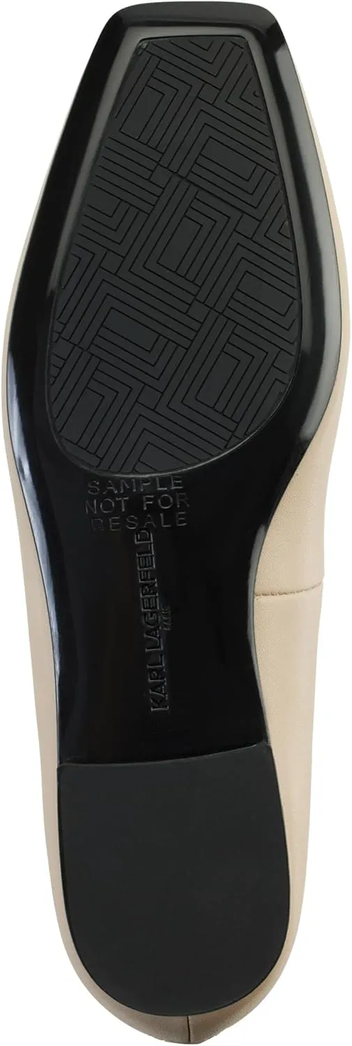KARL LAGERFELD womens Zyvia Logo Ankle Strap Ballet Flat