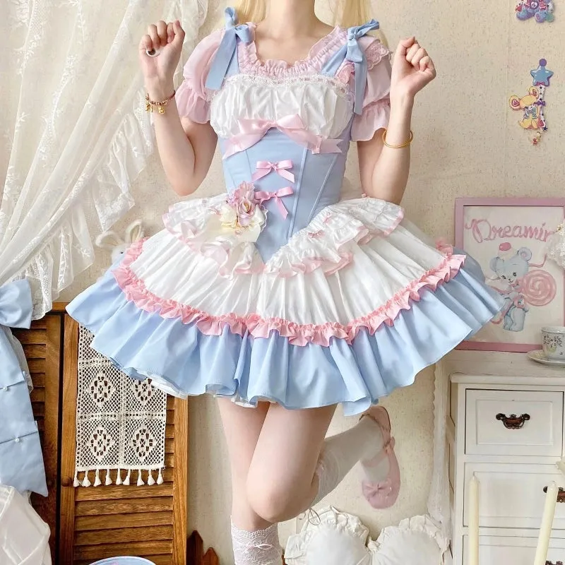 Kawaii Ballet Style Blue Lolita Dress JSK