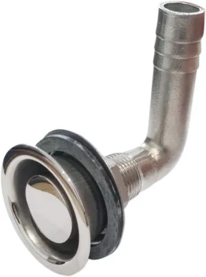 keehui Universal 90° Fuel Vent 316 Stainless Steel Marine Grade Fuel Gas Tank Vent with Mounting Gasket Hardware Fitting for 5/8inch Hose