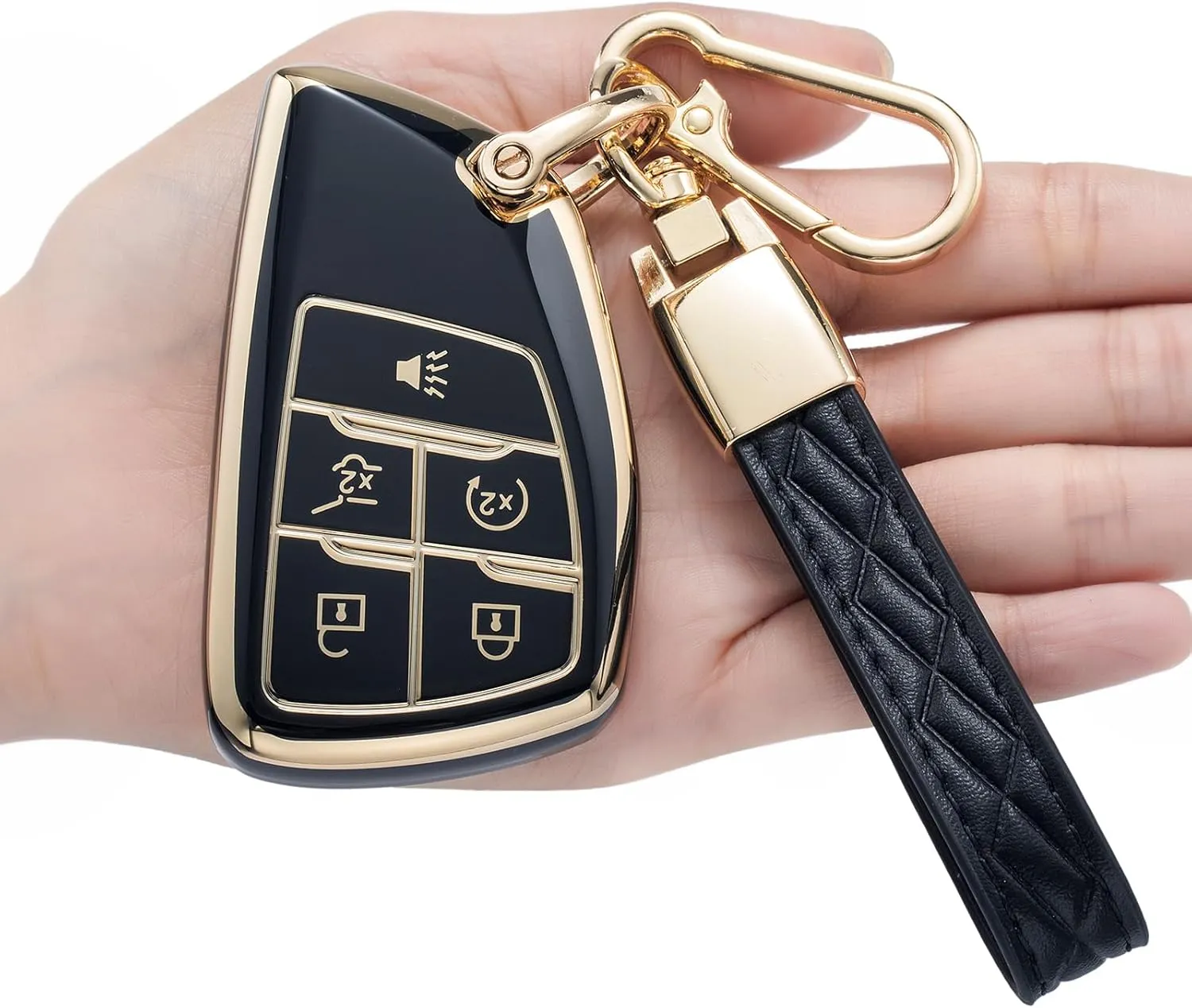 Key Fob Cover for Chevy,Soft TPU Key Case Shell Compatible with 2021 2022 2023 Chevy Suburban Silverado Tahoe GMC Yukon Sierra 1500 Buick Key Shell Accessories