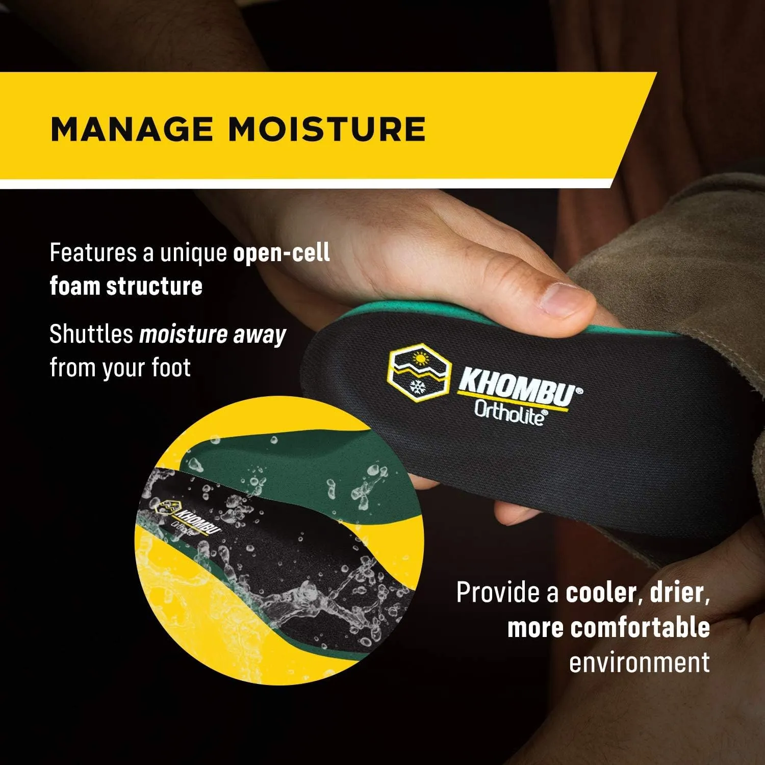Khombu Men's Orthotic Insole