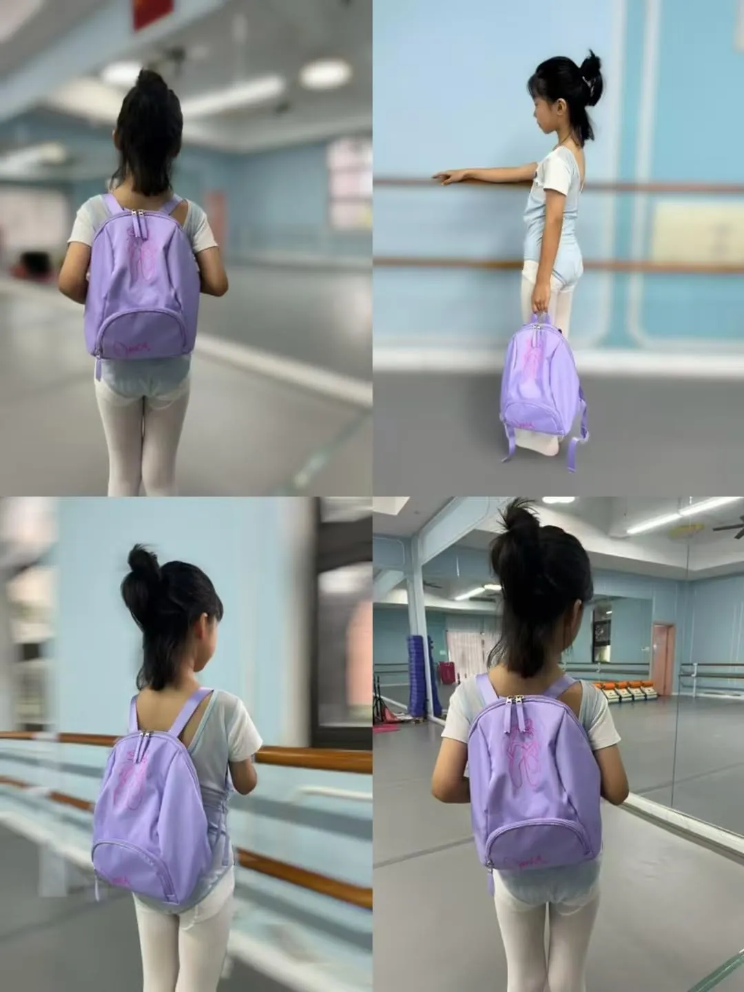 Kids Backpack, Mini Dance Ballet Bag for Girls,ages 3-8 (Lavender)