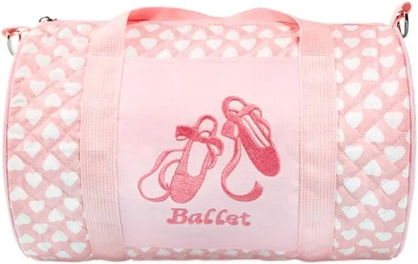 Kids Ballerina Dance Bag for Girls, Duffel is The Perfect Size for Ballet Class,Dance Recitals,Weekend Overnight, Short trips,Carry-on Size