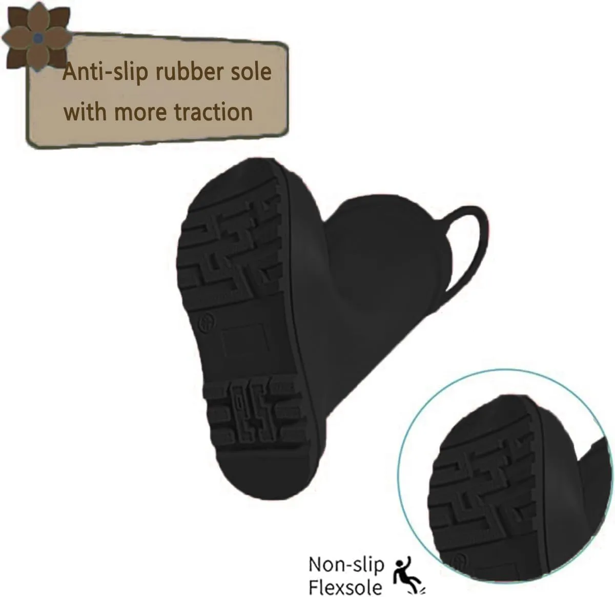 Kids Rain Boots - Toddler Waterproof Rubber Kids Rain Boots for Girls and Boys with Fun Patterns and Easy-On Handles