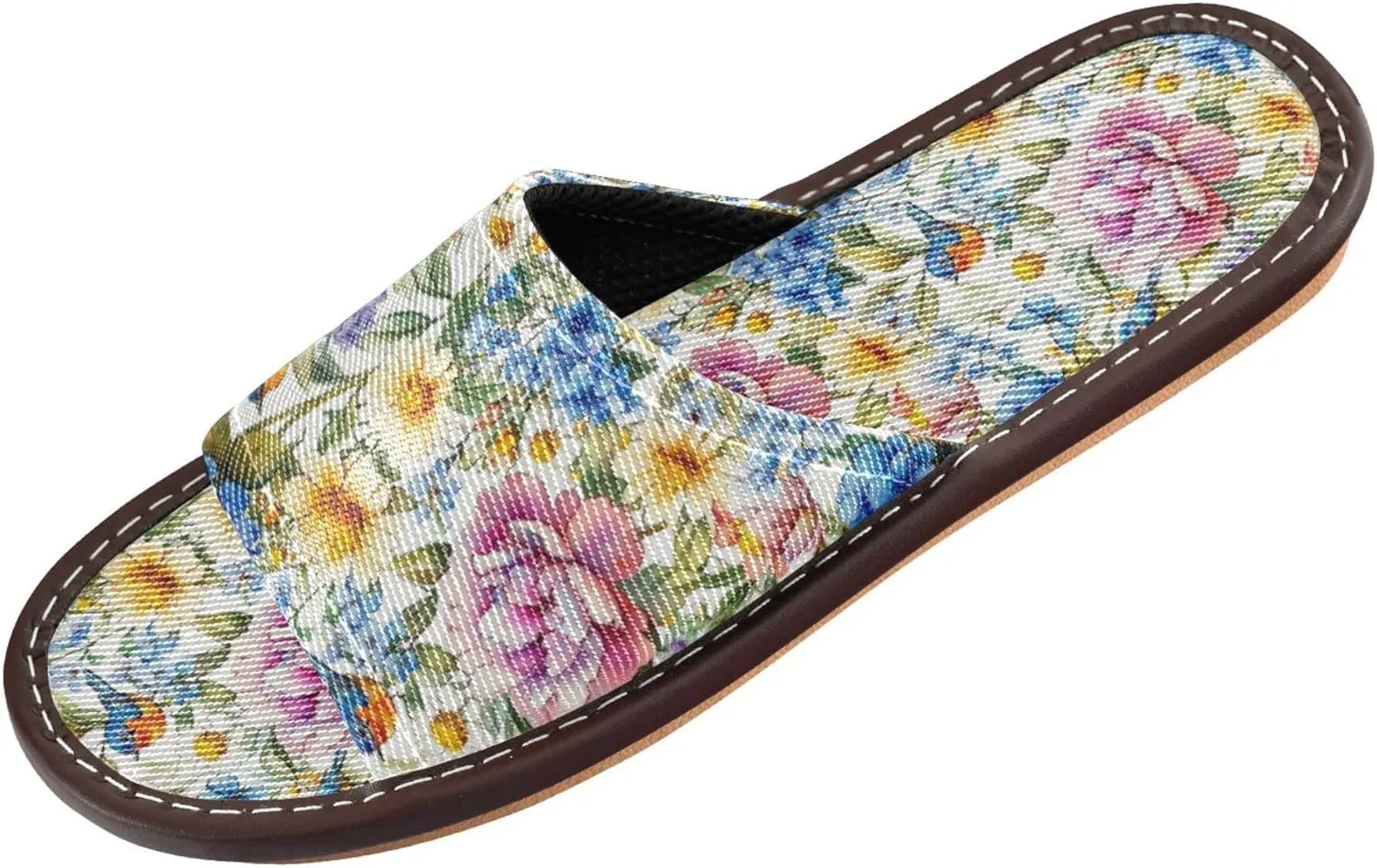 KLL Shower House Slippers Indoor Outdoor Portable Soft Slip on Home Shoes for Guest, Hotel, Travel, Airplane