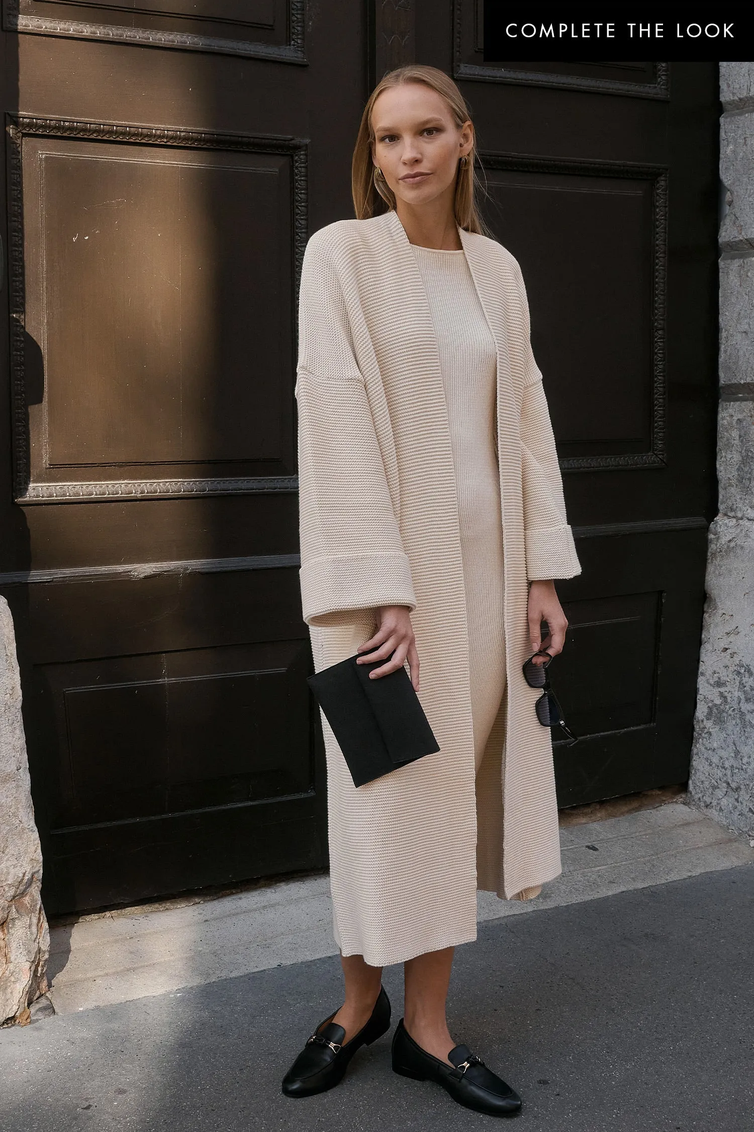 Knitted boat neck dress