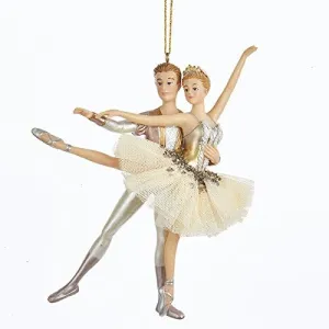 Kurt Adler Ballet Couple Resin Christmas Ornament
