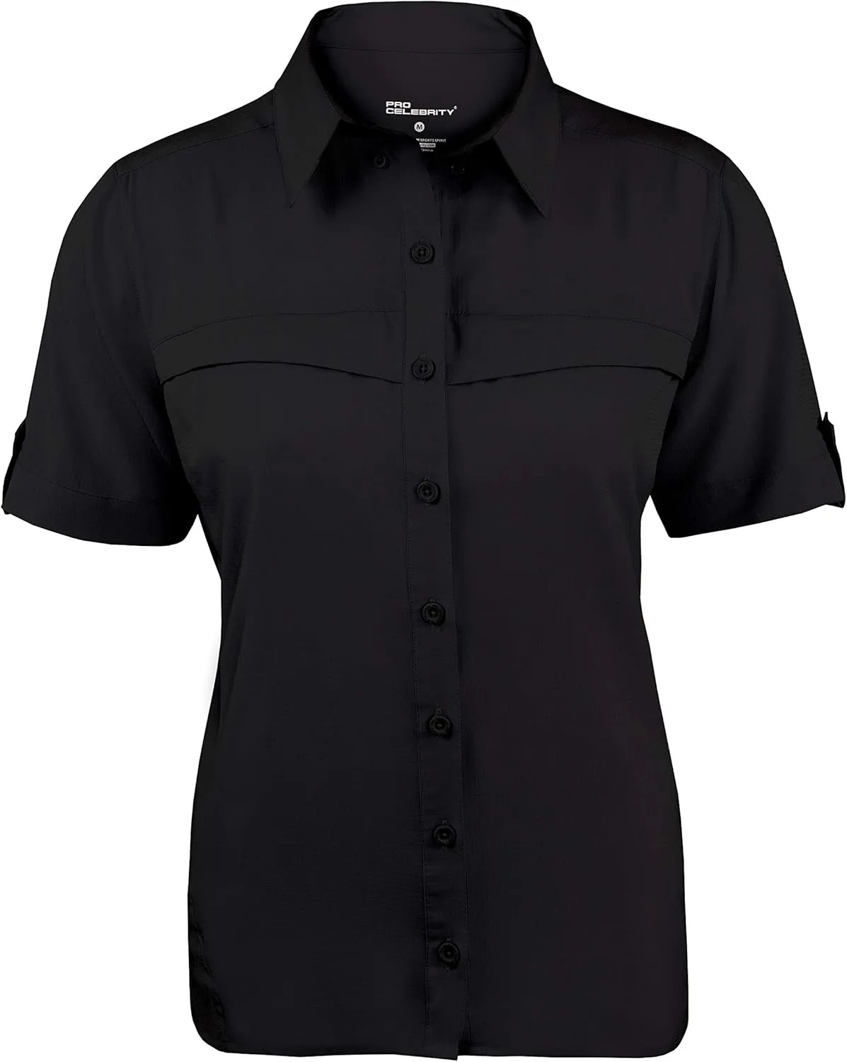 Ladies Short Sleeve Button Down Fishing Shirt