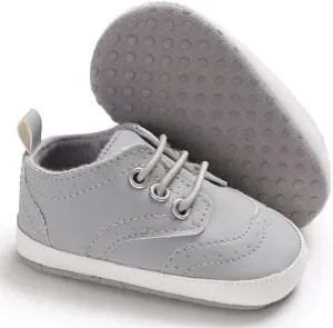 LAFEGEN Baby Boys Girls Classic PU Leather Loafers Soft Sole Oxford Dress Shoes First Walking Flat Moccasins Casual Sneaker