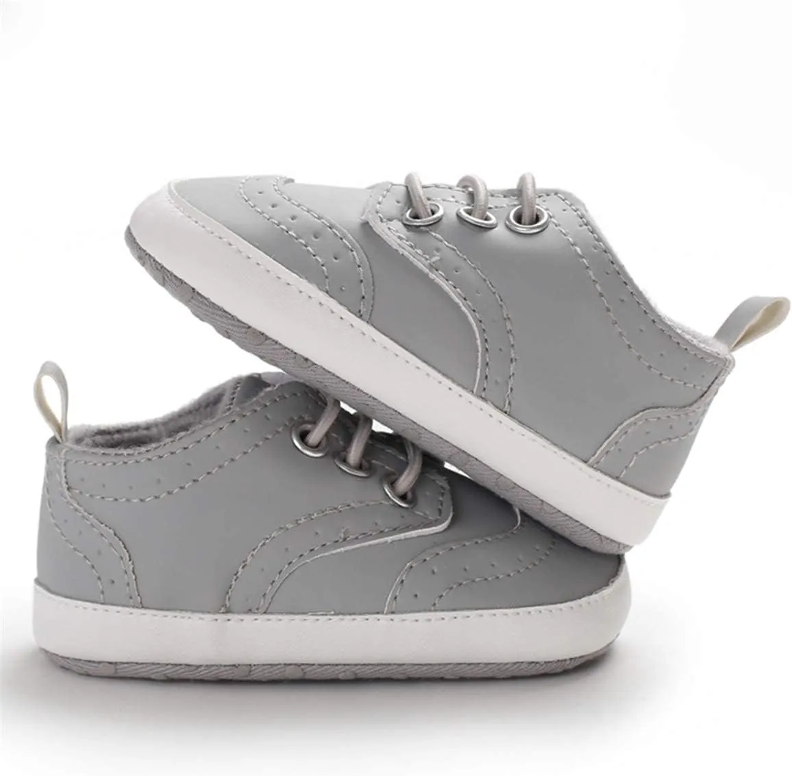 LAFEGEN Baby Boys Girls Classic PU Leather Loafers Soft Sole Oxford Dress Shoes First Walking Flat Moccasins Casual Sneaker