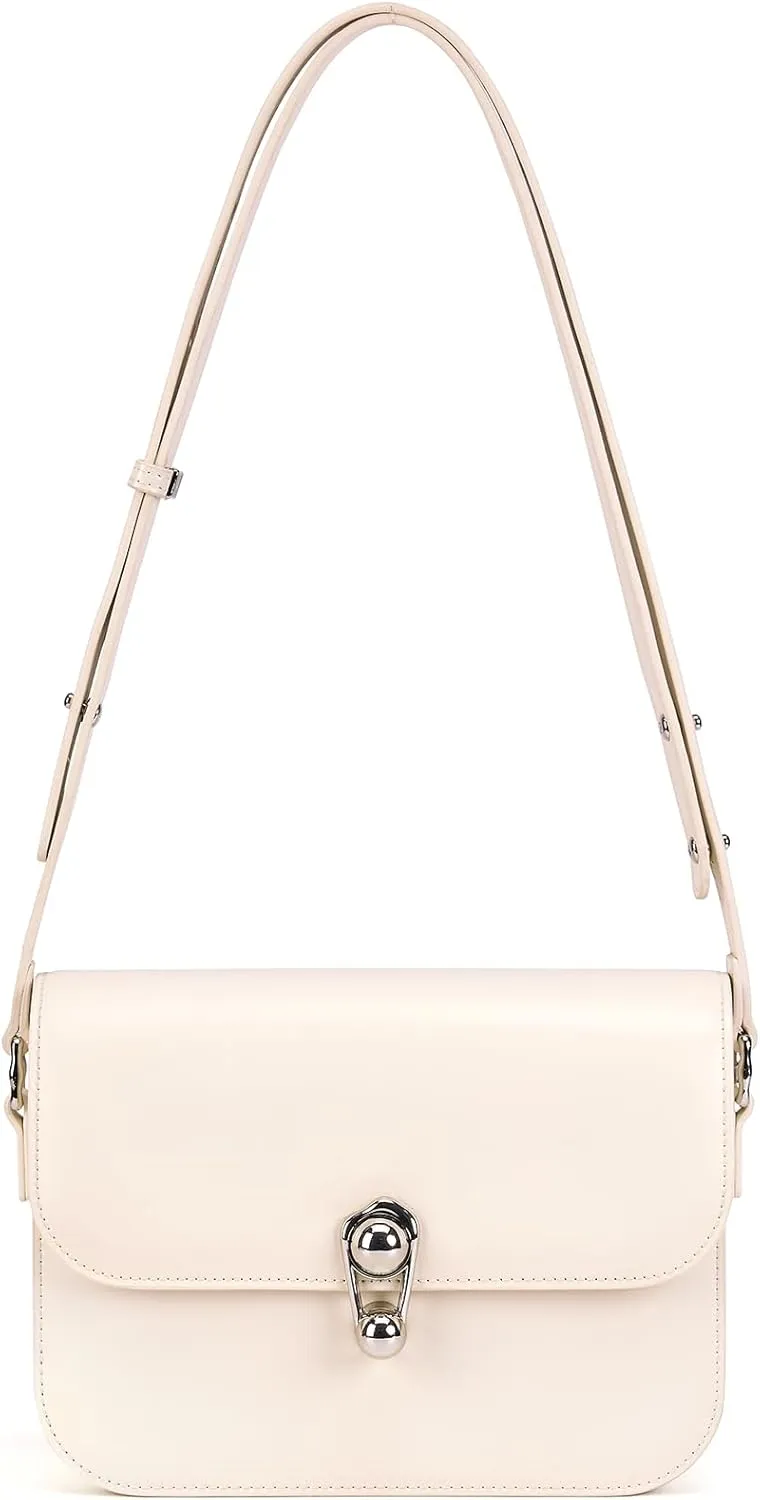 LA'FESTIN Leather Purse Small Bags For Women: Black Shoulder Handbags Crossbody Bag