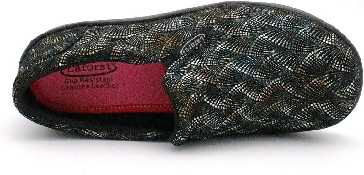 Laforst Jodie 7005 Leather Nonslip Waitress Slip On Clog Water Resistant