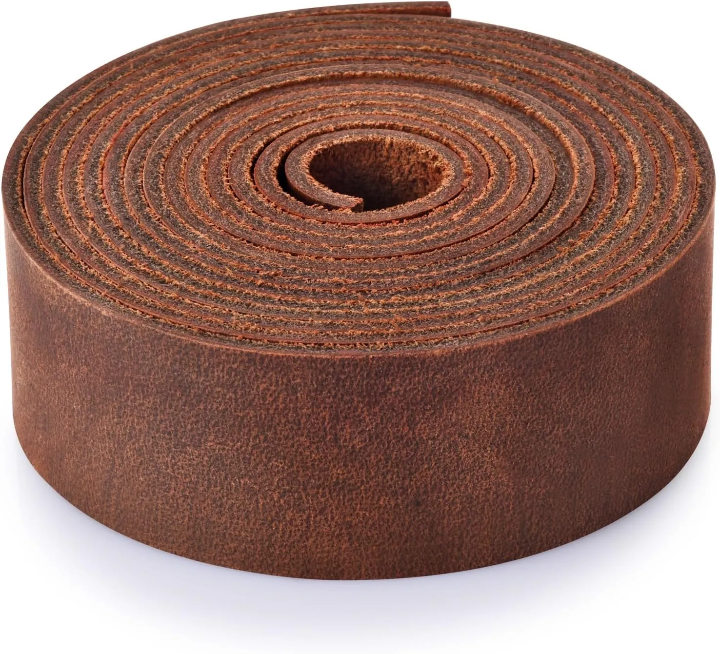 Leather Strap 1 Inches Wide Flat Leather Straps for Crafts, Full Grain Oil Tan Leather Strips for Crafts, Tooling, Belt, Garden Tools (2mm Thick 72 Inches Long Dark Brown)