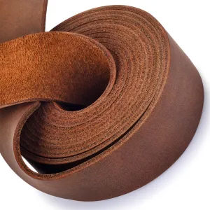 Leather Strap 1 Inches Wide Flat Leather Straps for Crafts, Full Grain Oil Tan Leather Strips for Crafts, Tooling, Belt, Garden Tools (2mm Thick 72 Inches Long Dark Brown)