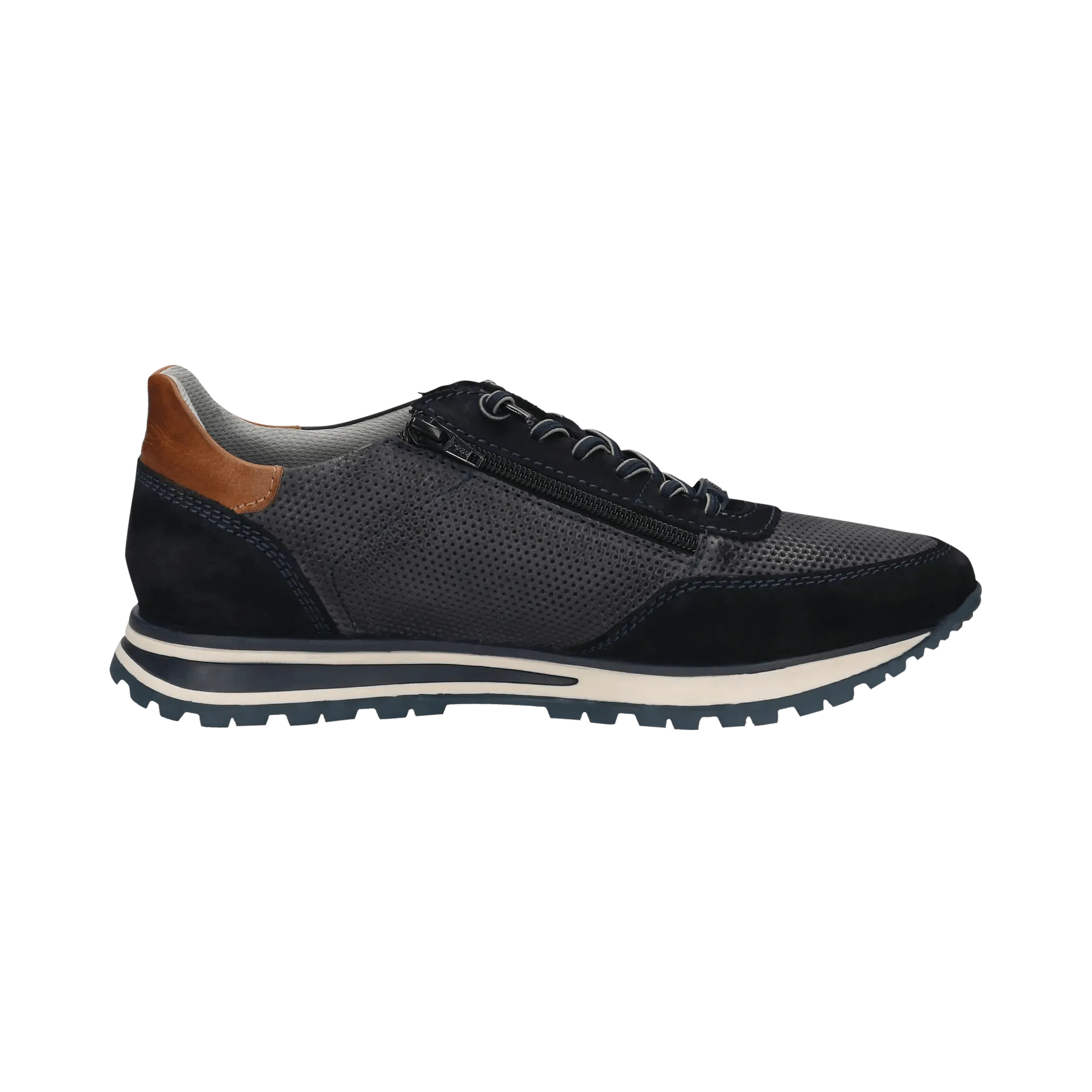 Leder Sneaker blau