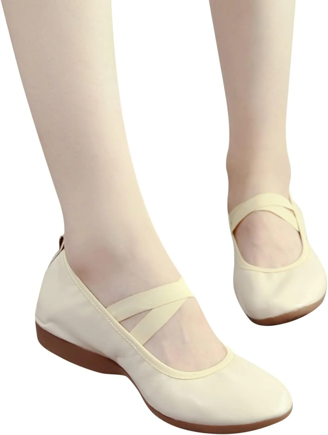 Leisure Women's Summer Soft Sole Solid Color Non Slip Wedges Round Toe Breathable Dancing Womens Shoes Casual Slip on