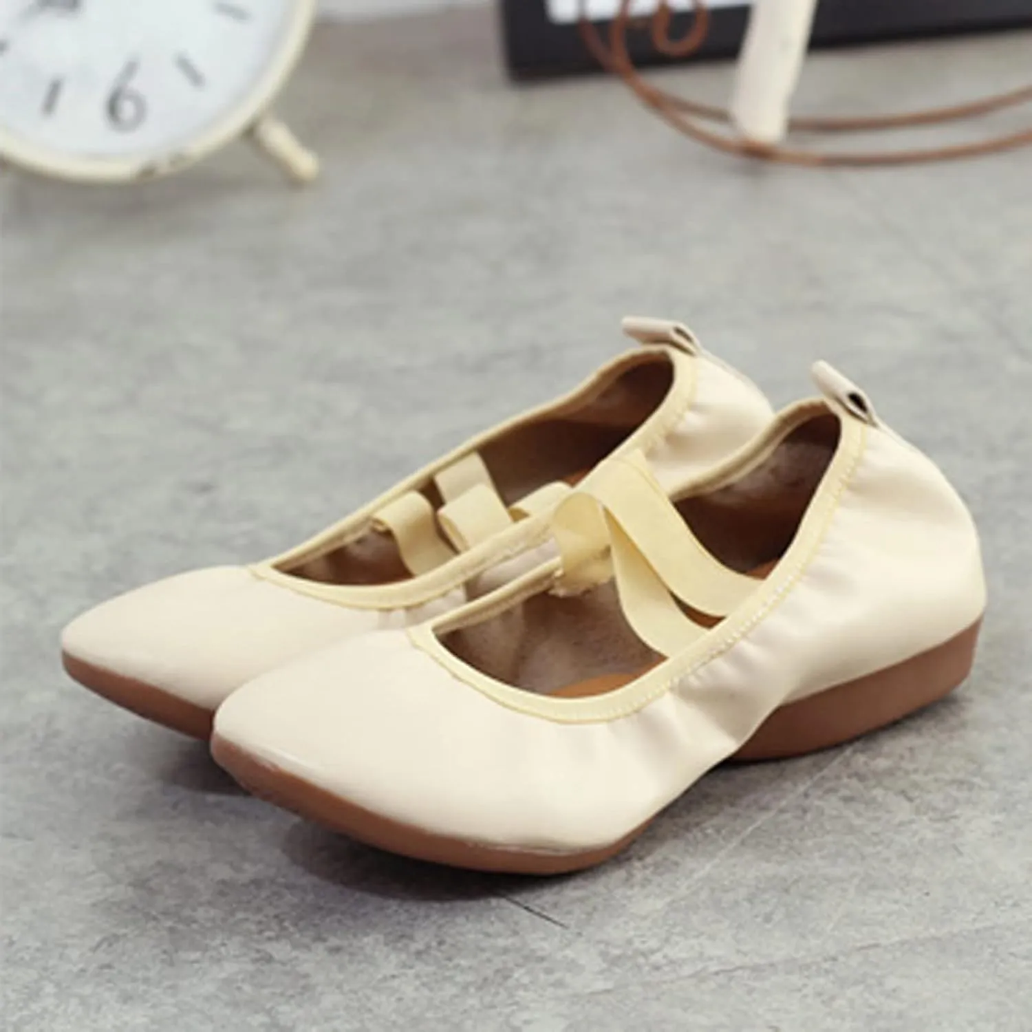 Leisure Women's Summer Soft Sole Solid Color Non Slip Wedges Round Toe Breathable Dancing Womens Shoes Casual Slip on