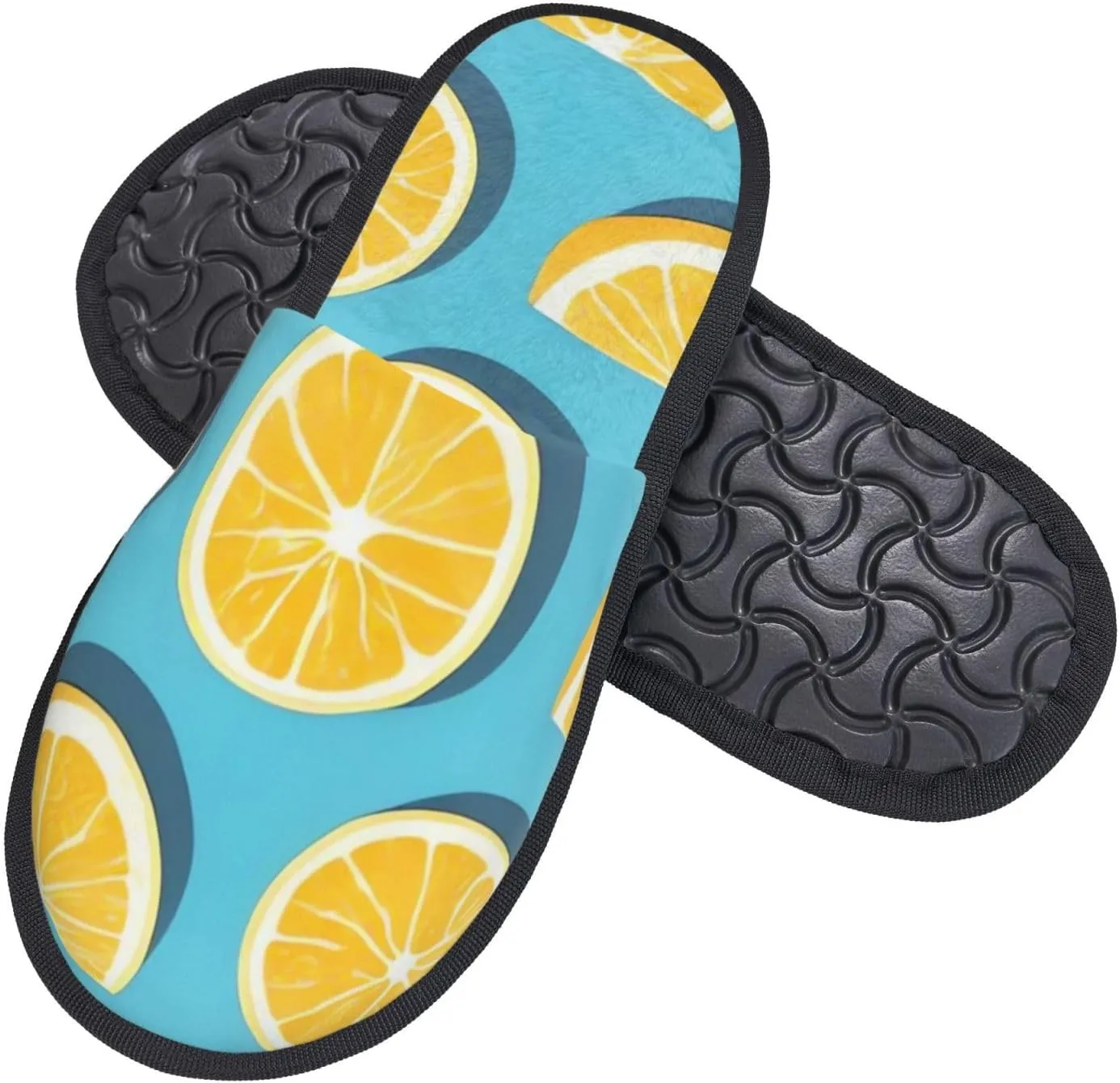 Lemon wedges Printed Slippers Cozy Indoor Slide Unisex House Slippers Soft Plush Slip-on Slippers